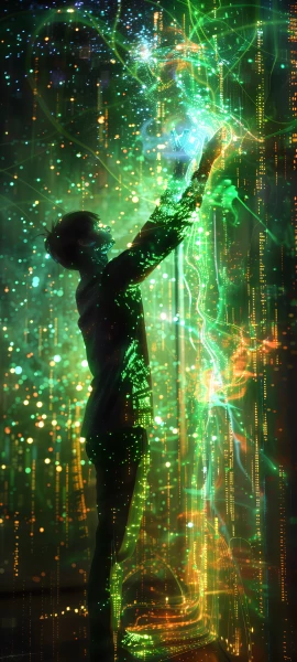 futuristic anime boy wallpaper — male focus, city lights, short hair (free 4K phone download)
