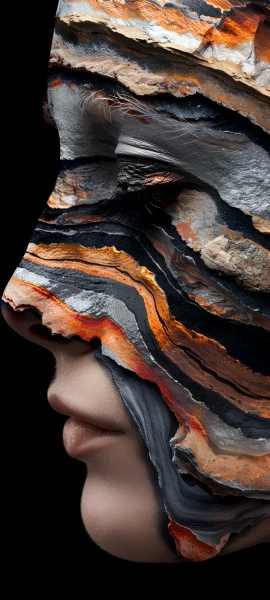 abstract anime girl wallpaper — realistic, black background, simple background (free 4K phone download)