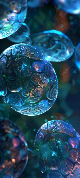 futuristic anime girl wallpaper — bubble, jellyfish (free 4K phone download)