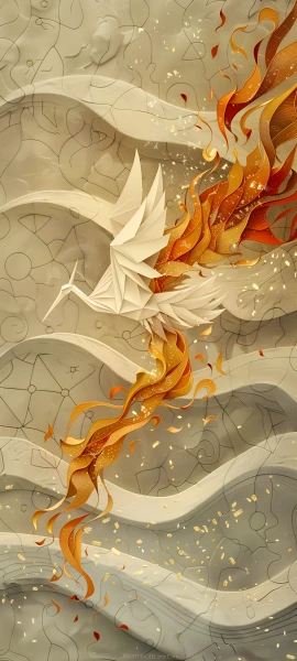 abstract fusion wallpaper — pokemon (creature), fire, animal focus, from side (free 4K phone download)