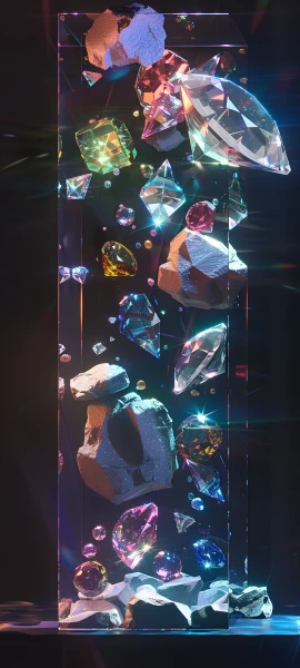 magical fusion wallpaper — gem, crystal, glint, sparkle (free 4K phone download)