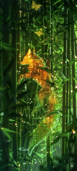 mysterious fusion wallpaper — bamboo, bamboo forest, nature, forest (free 4K phone download)