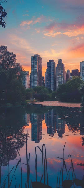 serene fusion wallpaper — scenery, sky, reflection, cloud (free 4K phone download)