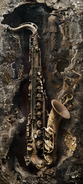 epic fusion wallpaper — instrument, rock, pants, shirt (free 4K phone download)