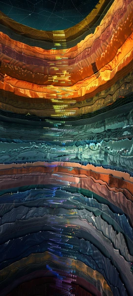 abstract fusion wallpaper — scenery, water, sky, night (free 4K phone download)