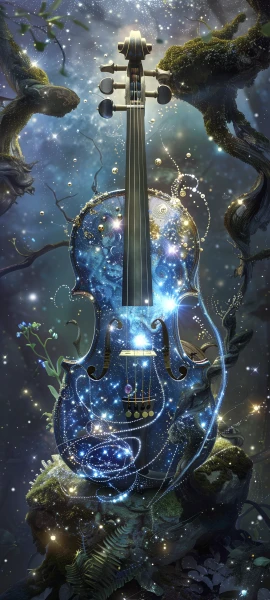 magical fusion wallpaper — tree, star (sky), flower, scenery (free 4K phone download)