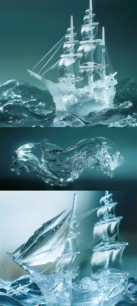 futuristic fusion wallpaper — watercraft, ship, ocean, water (free 4K phone download)