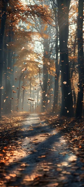 serene fusion wallpaper — scenery, forest, nature, tree (free 4K phone download)