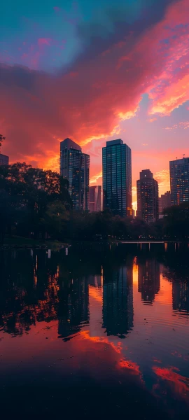serene fusion wallpaper — scenery, sky, cloud, reflection (free 4K phone download)
