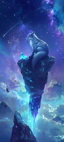 epic fusion wallpaper — sky, shooting star, star (sky), crystal (free 4K phone download)