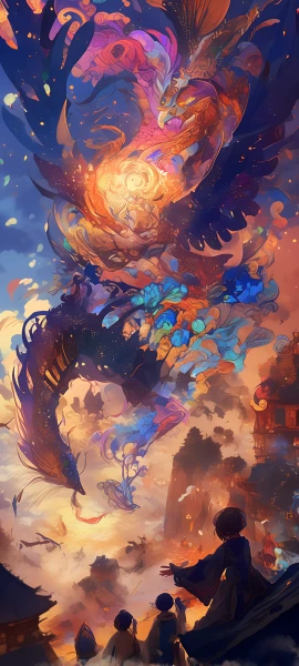 magical fusion wallpaper — dragon, eastern dragon, cloud, sky (free 4K phone download)