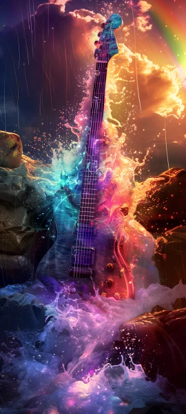 epic fusion wallpaper — rainbow, rain, cloud, water (free 4K phone download)