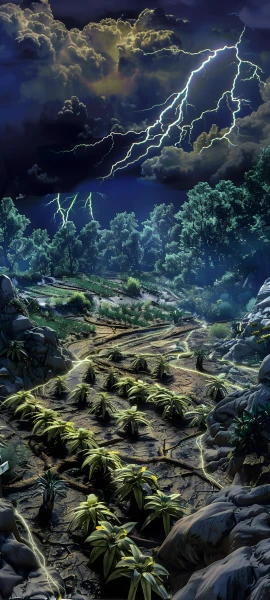 epic fusion wallpaper — lightning, cloud, tree, scenery (free 4K phone download)
