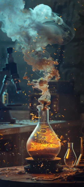 magical fusion wallpaper — bottle, fish, smoke, cup (free 4K phone download)
