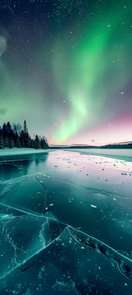 serene fusion wallpaper — aurora, scenery, sky, star (sky) (free 4K phone download)