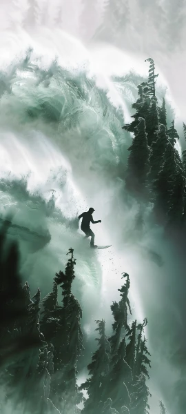 epic fusion wallpaper — scenery, 1other, tree, mountain (free 4K phone download)