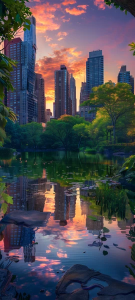 serene fusion wallpaper — scenery, building, sky, cloud (free 4K phone download)