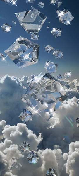 futuristic fusion wallpaper — cloud, sky, blue sky, scenery (free 4K phone download)