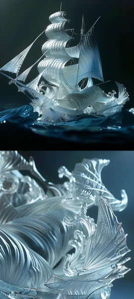 cool fusion wallpaper — watercraft, water, ship, waves (free 4K phone download)