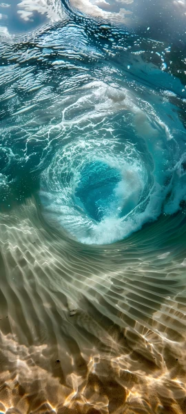 cool fusion wallpaper — waves, scenery, ocean, sky (free 4K phone download)