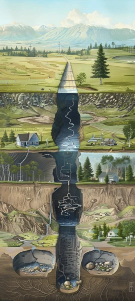 mysterious fusion wallpaper — tree, scenery, mountain, nature (free 4K phone download)