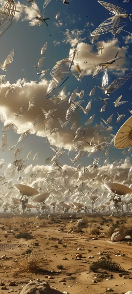 whimsical fusion wallpaper — sky, cloud, umbrella, scenery (free 4K phone download)