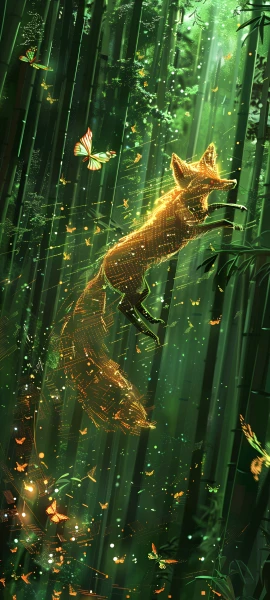 magical fusion wallpaper — nature, forest, bamboo forest, bamboo (free 4K phone download)