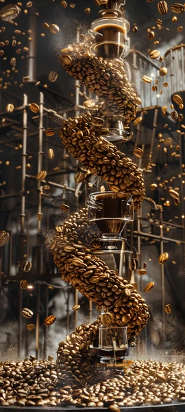magical fusion wallpaper — coin, gold, statue, dragon (free 4K phone download)