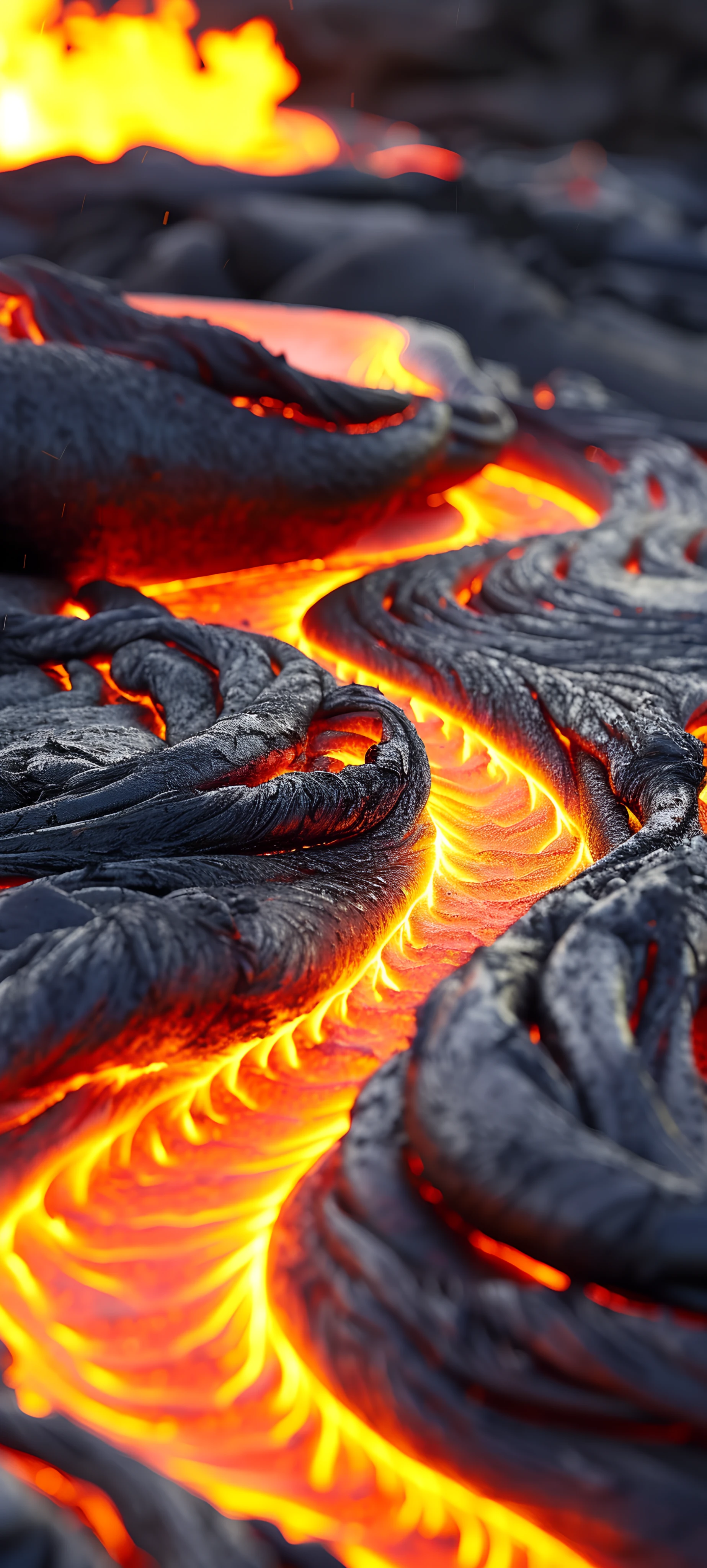 cool fusion wallpaper — fire, dragon, lava, scales (free 4K phone download)