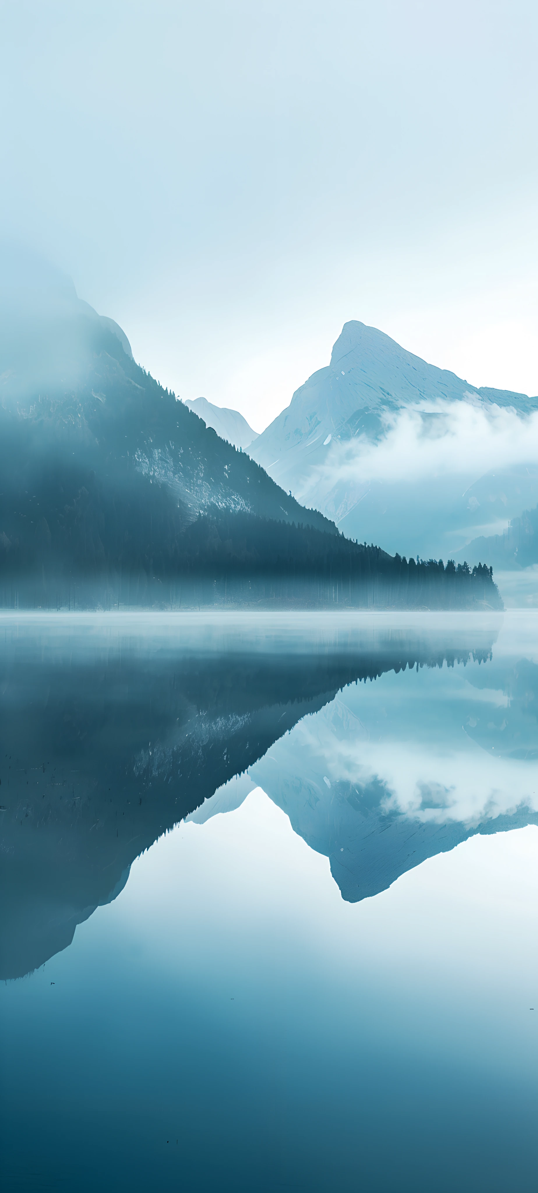 serene fusion wallpaper — mountain, scenery, reflection, lake (free 4K phone download)