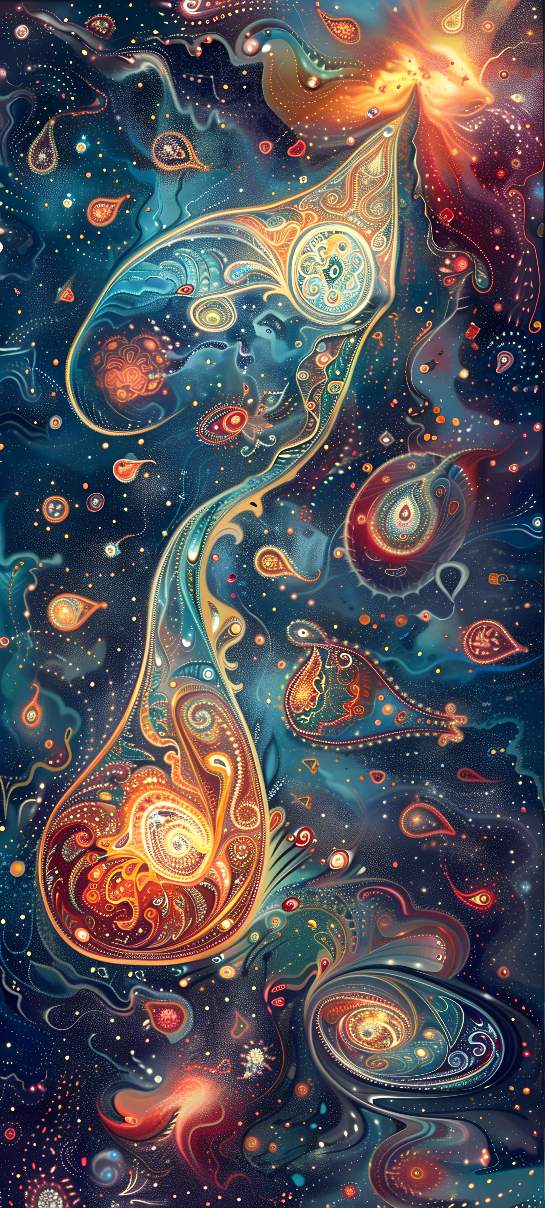 whimsical fusion wallpaper — star (sky), fish, space (free 4K phone download)