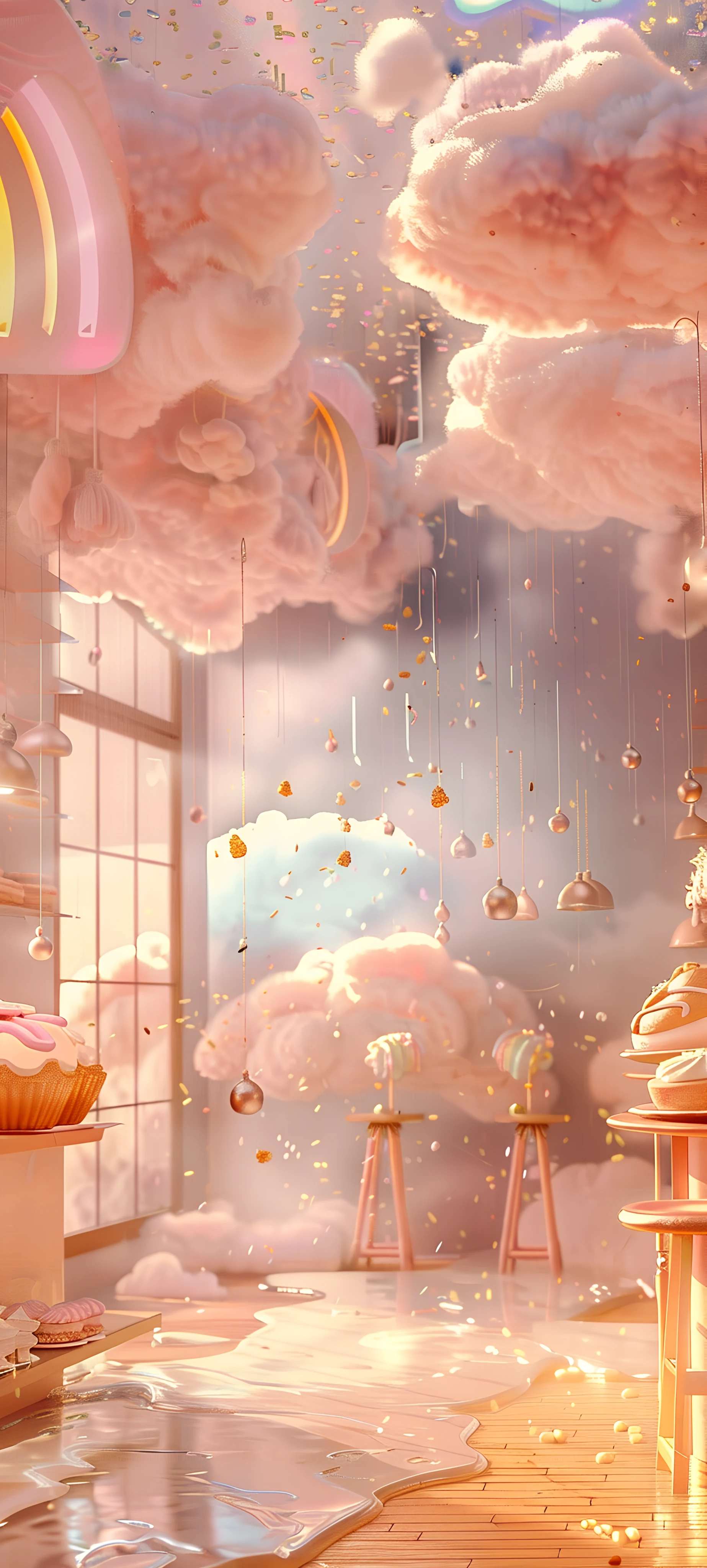 whimsical fusion wallpaper — cloud, food, scenery, sky (free 4K phone download)