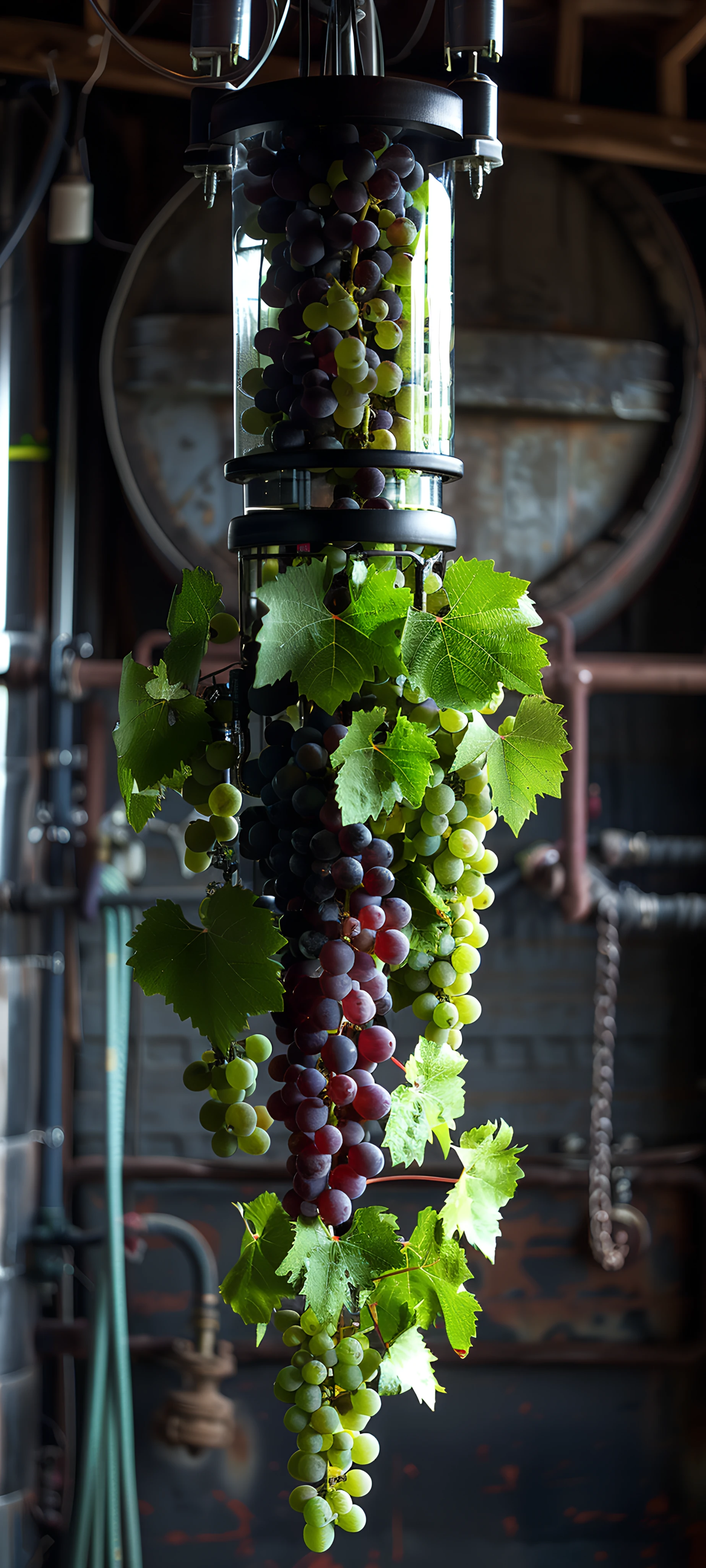 painterly fusion wallpaper — fruit, grapes, plant, food (free 4K phone download)