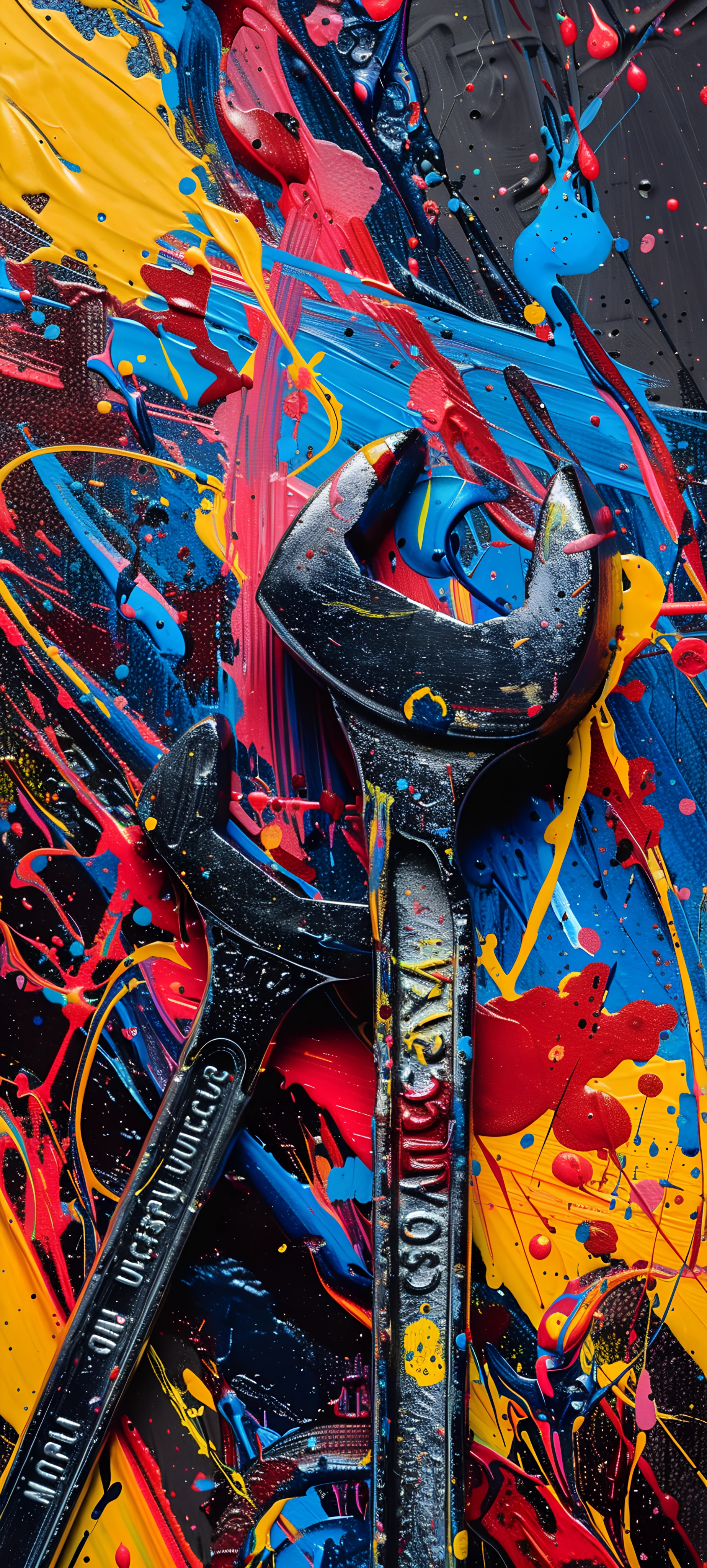 colorful fusion wallpaper — paint splatter (free 4K phone download)