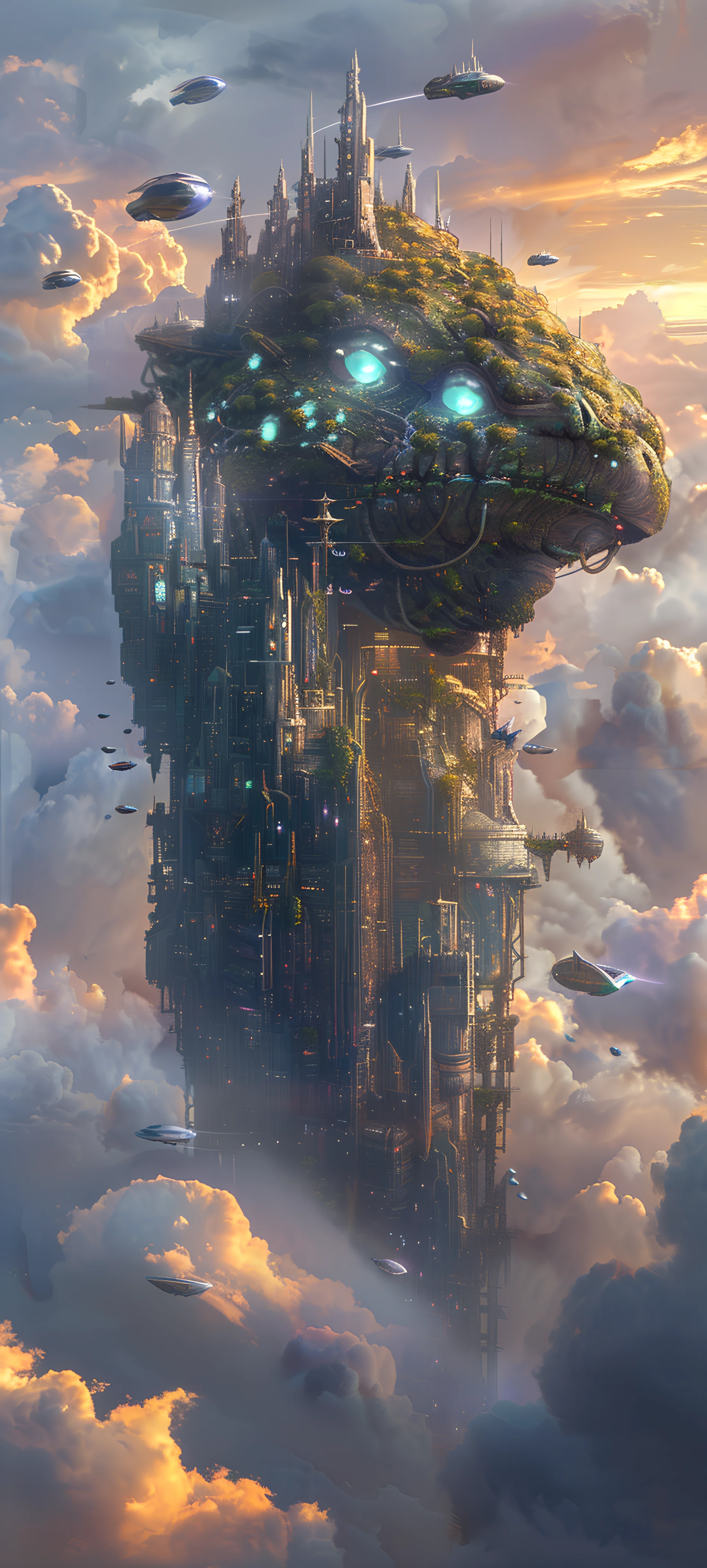 futuristic fusion wallpaper — cloud, scenery, sky, cloudy sky (free 4K phone download)
