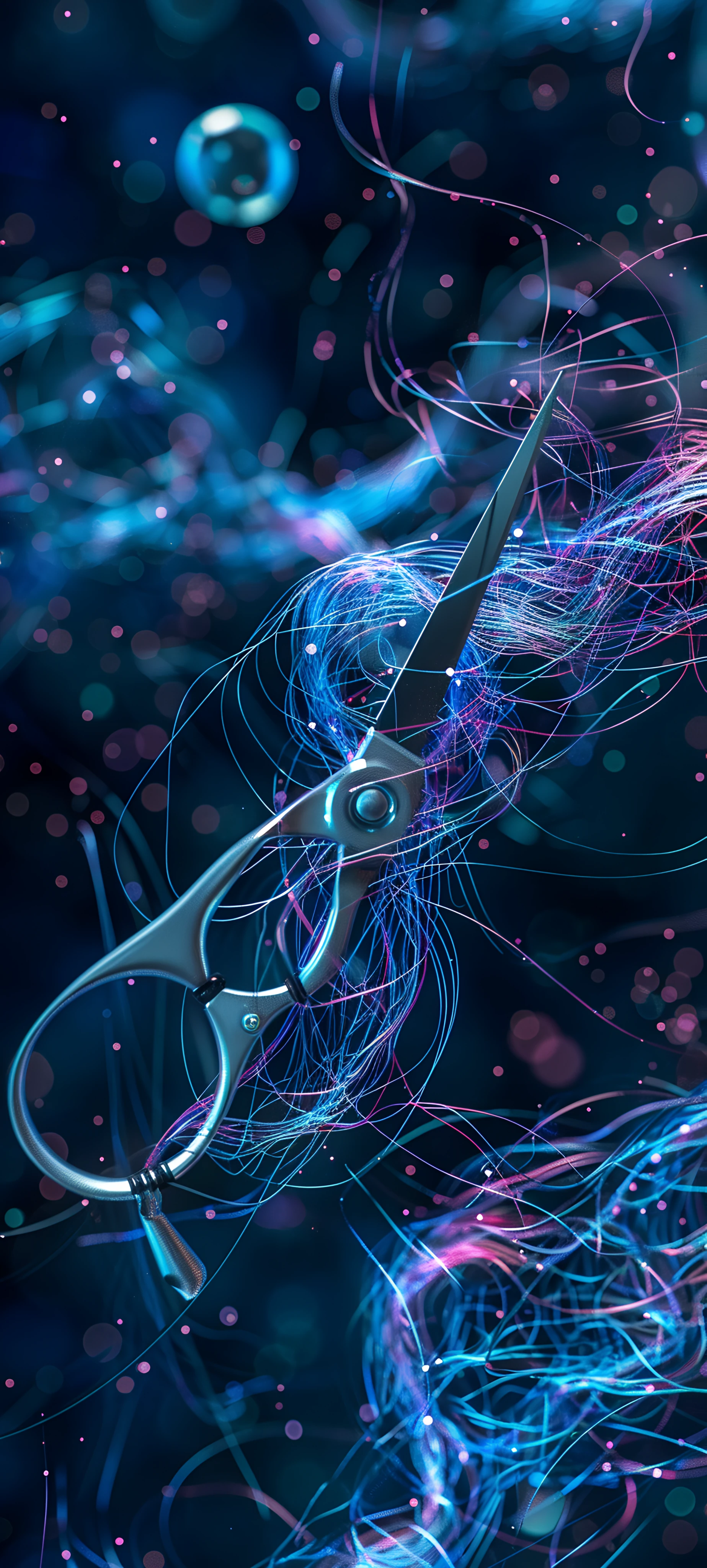 futuristic fusion wallpaper — pokemon (creature), bubble, underwater, purple eyes (free 4K phone download)