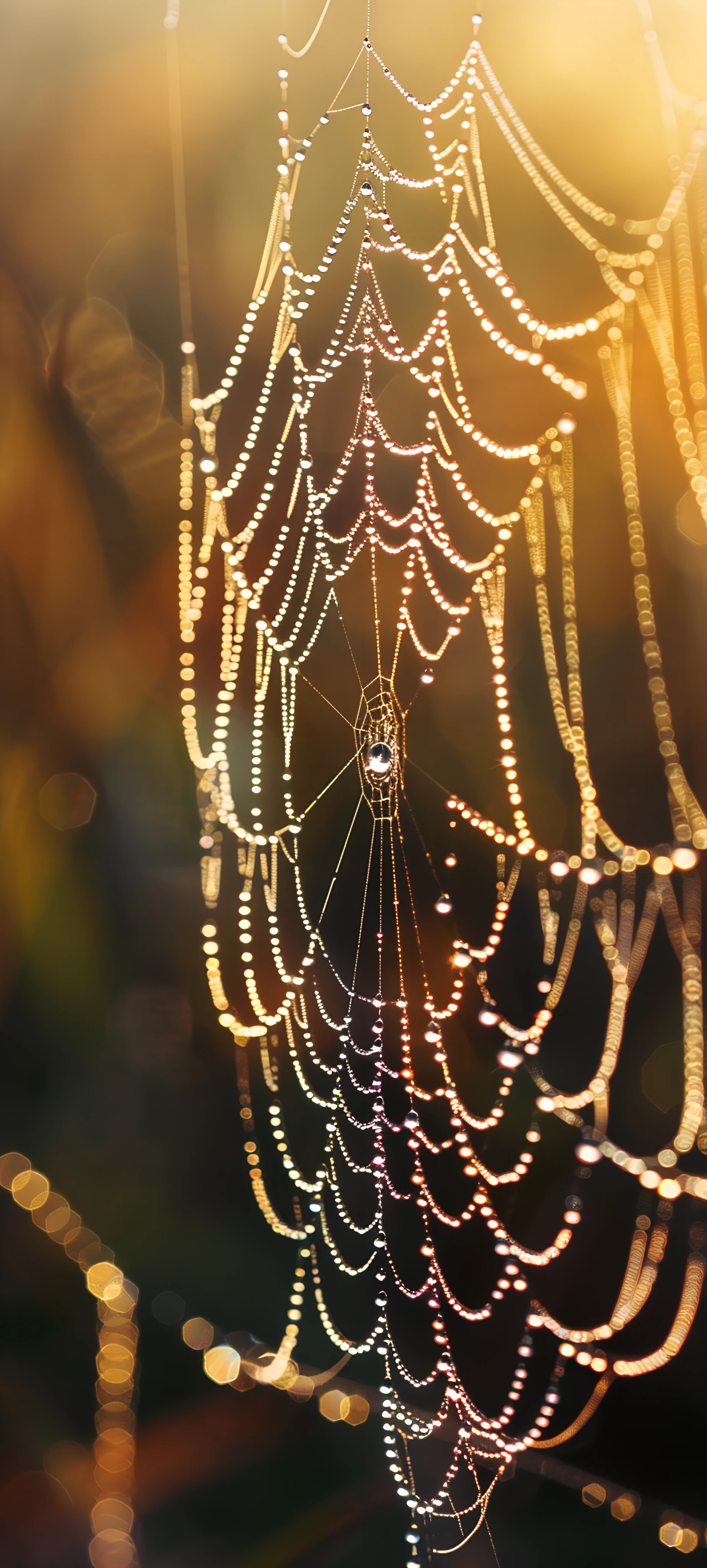spooky fusion wallpaper — christmas tree, christmas lights, bokeh (free 4K phone download)