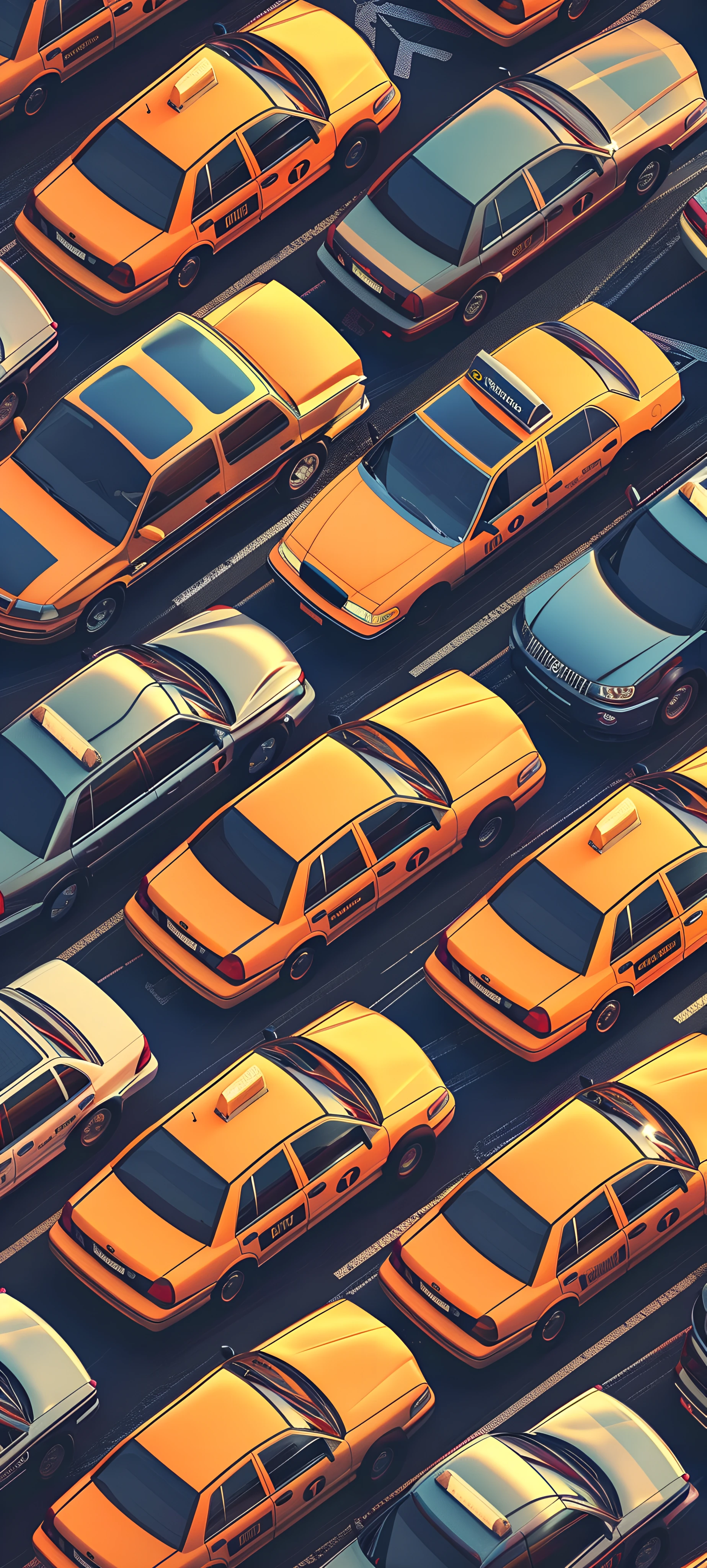futuristic fusion wallpaper — motor vehicle, car, bus, from above (free 4K phone download)