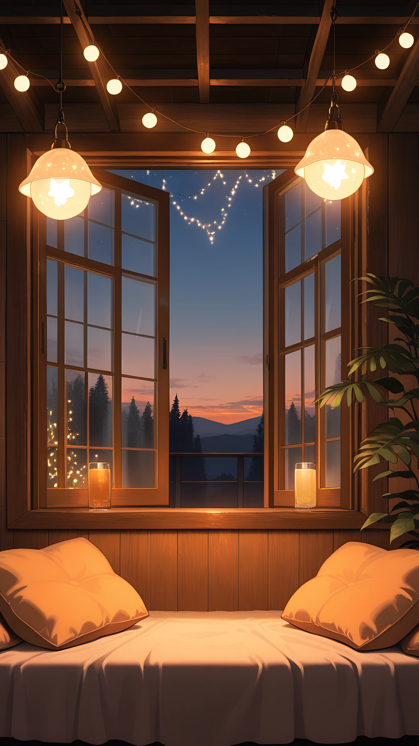 Anime Wallpaper Cozy Attic Room 1440×2560 anime wallpaper