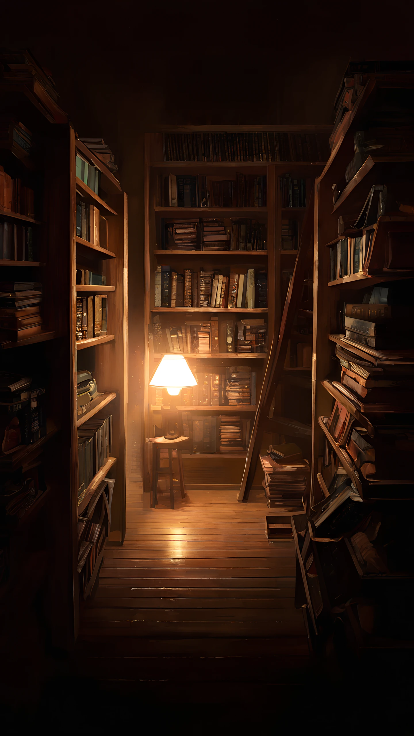 Anime Wallpaper Cozy Bookstore 1440×2560 anime wallpaper