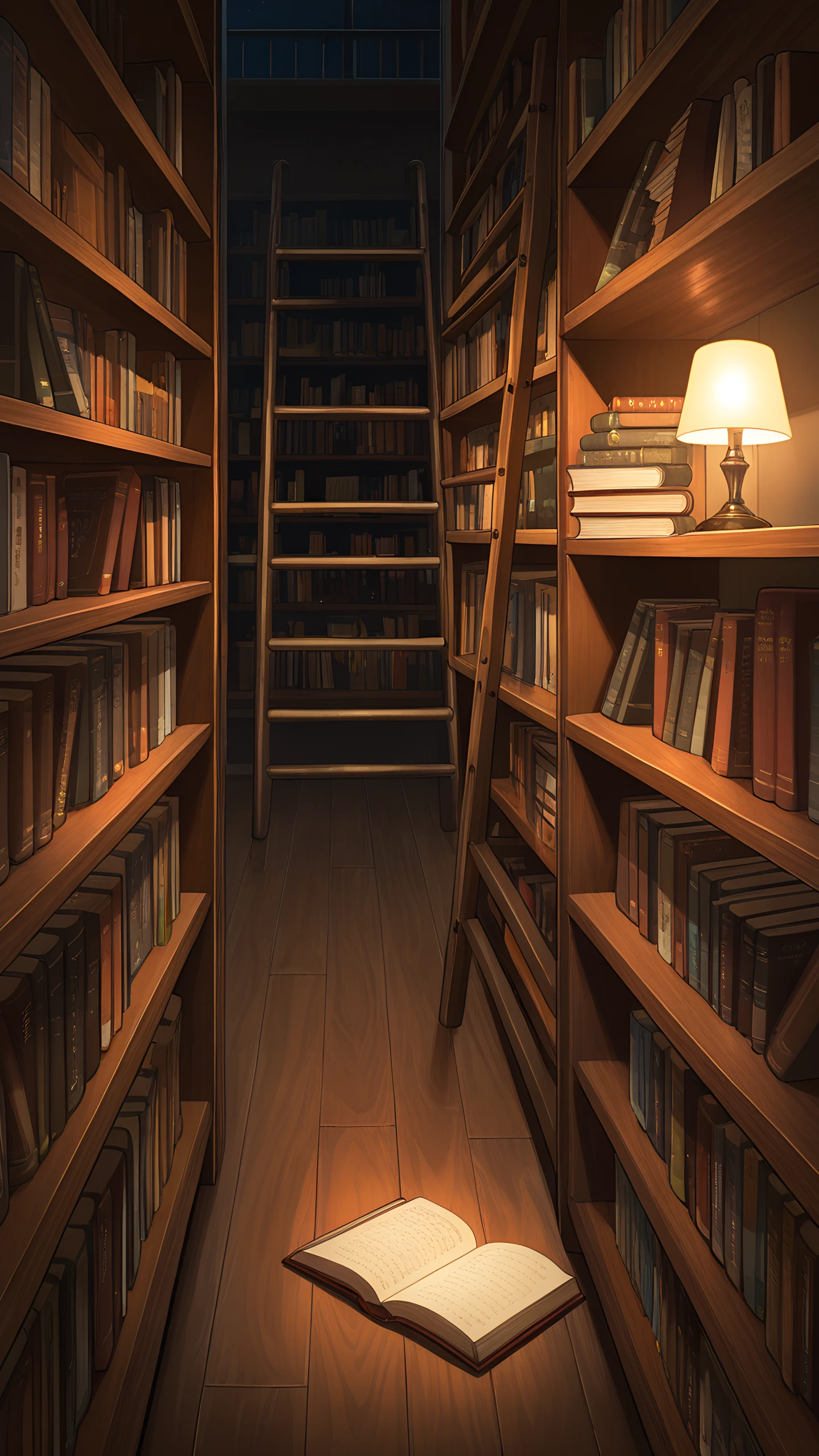 Anime Wallpaper Cozy Bookstore 1440×2560 anime wallpaper