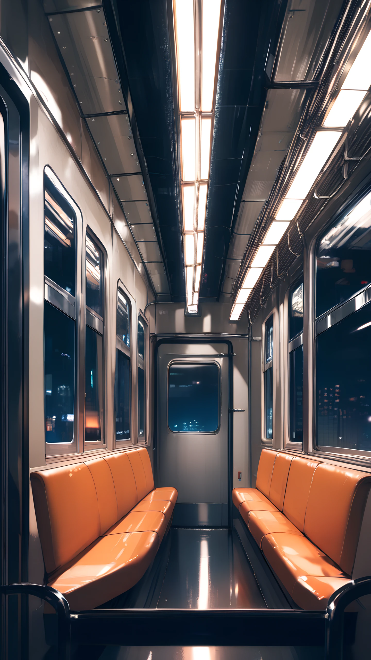 Anime Wallpaper Empty Subway Night 1440×2560 anime wallpaper