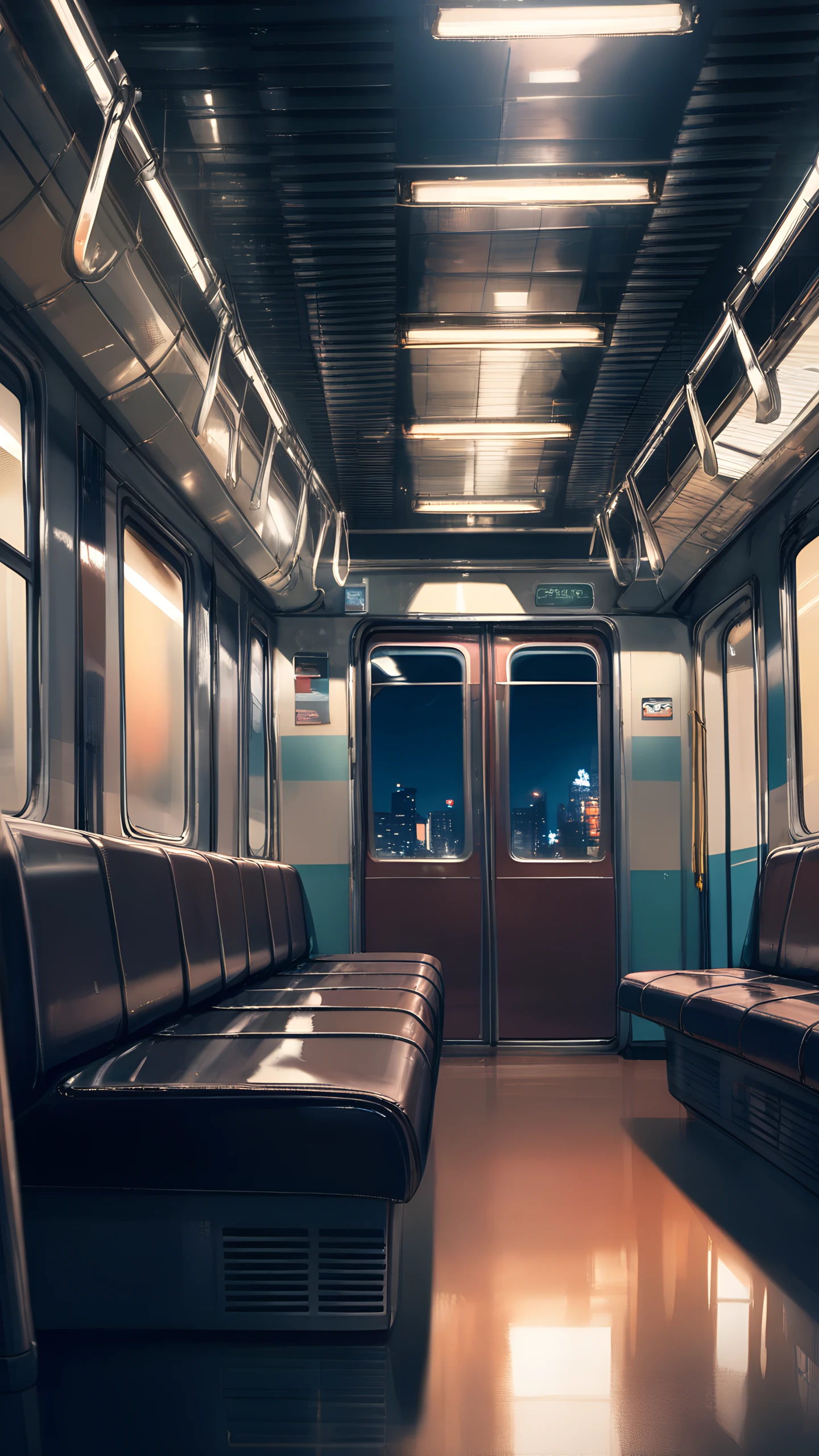 Anime Wallpaper Empty Subway Night 1440×2560 anime wallpaper