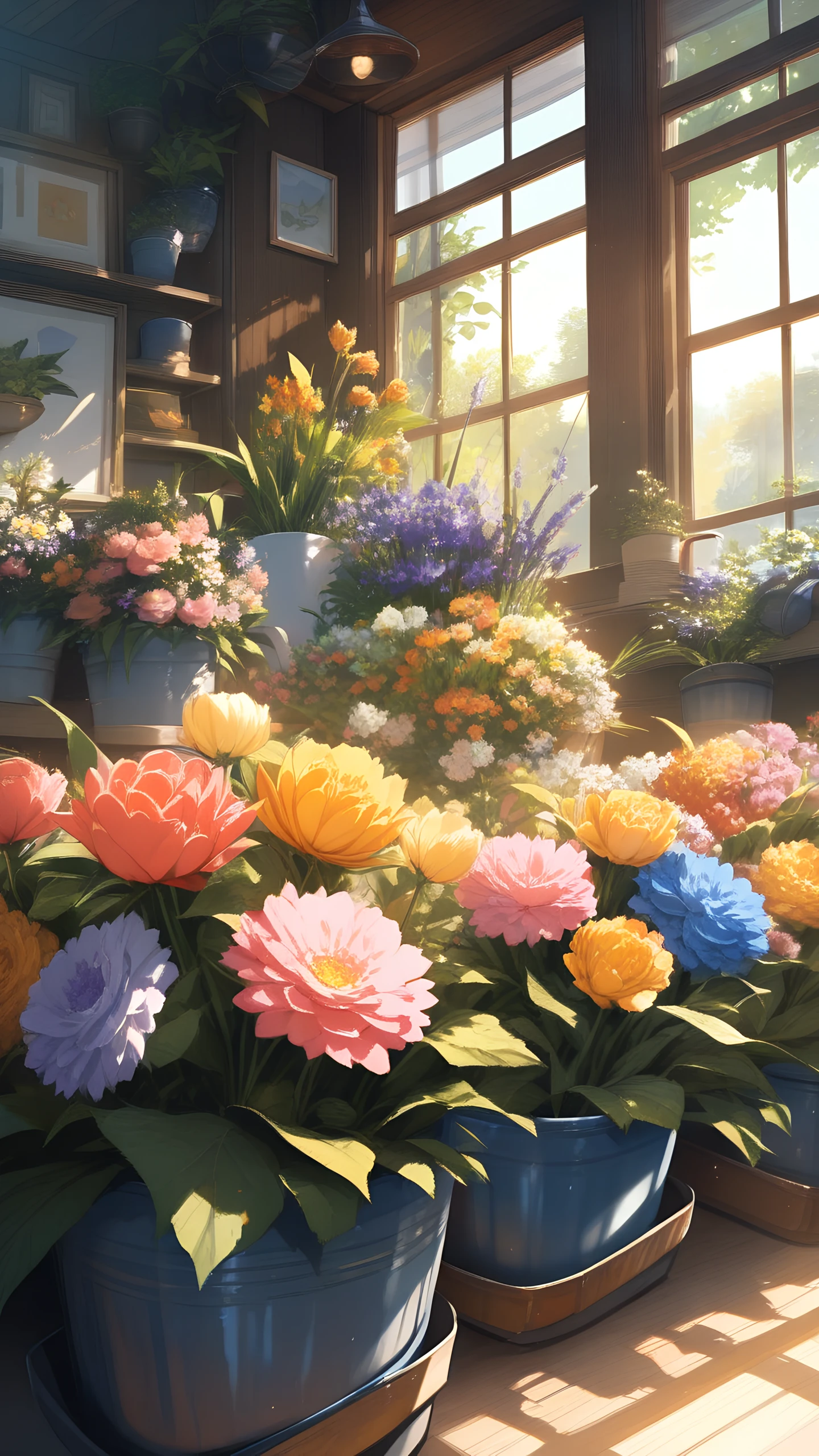 Anime Wallpaper Flower Shop 1440×2560 anime wallpaper