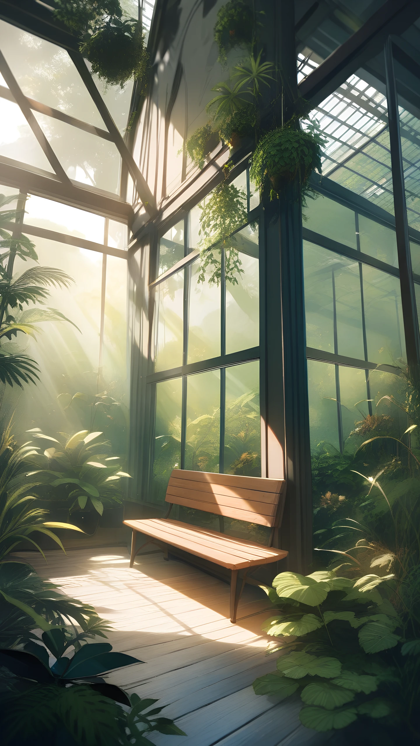 Anime Wallpaper Glass Greenhouse 1440×2560 anime wallpaper