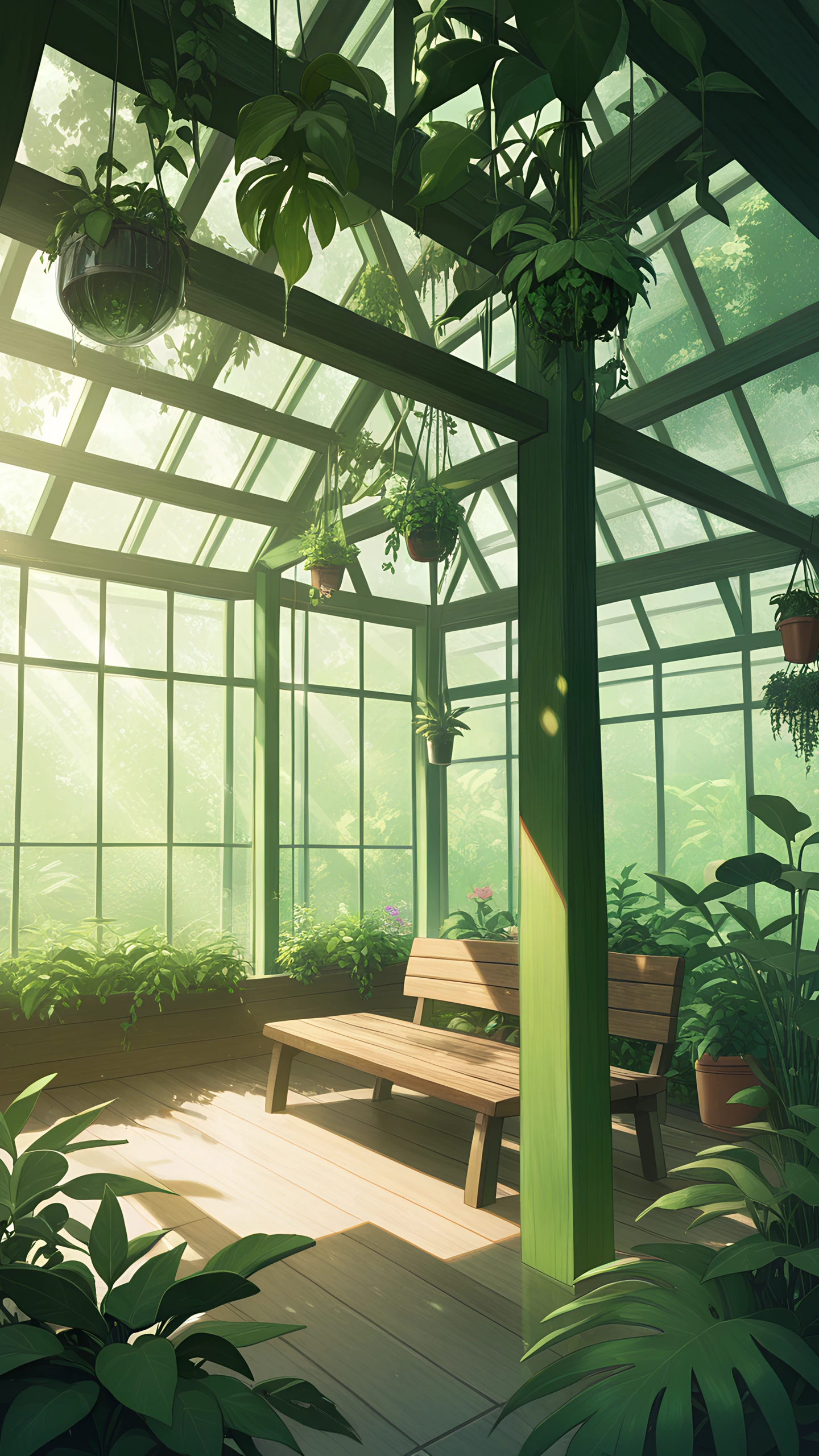 Anime Wallpaper Glass Greenhouse 1440×2560 anime wallpaper