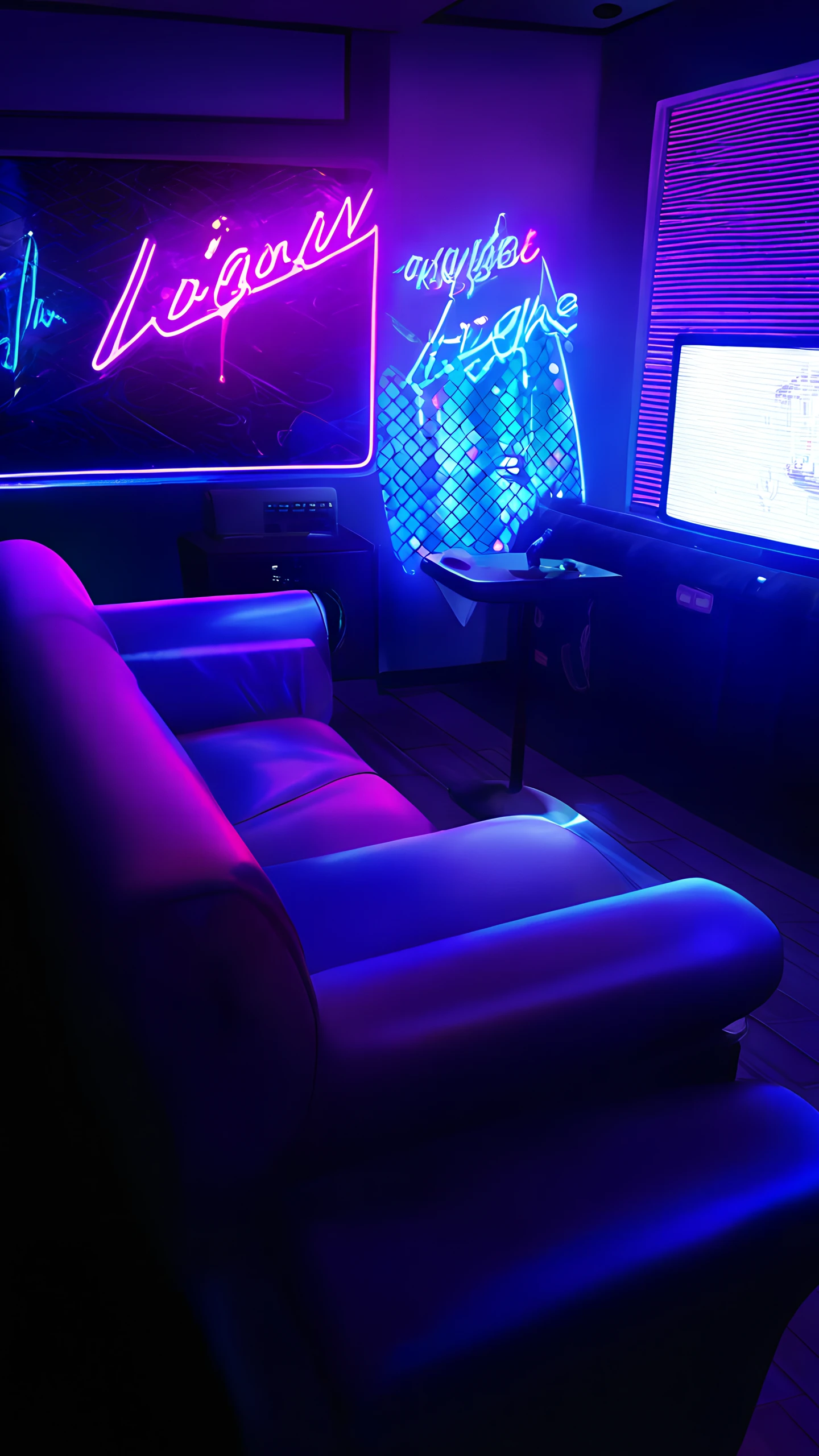 Anime Wallpaper Karaoke Room Neon 1440×2560 anime wallpaper