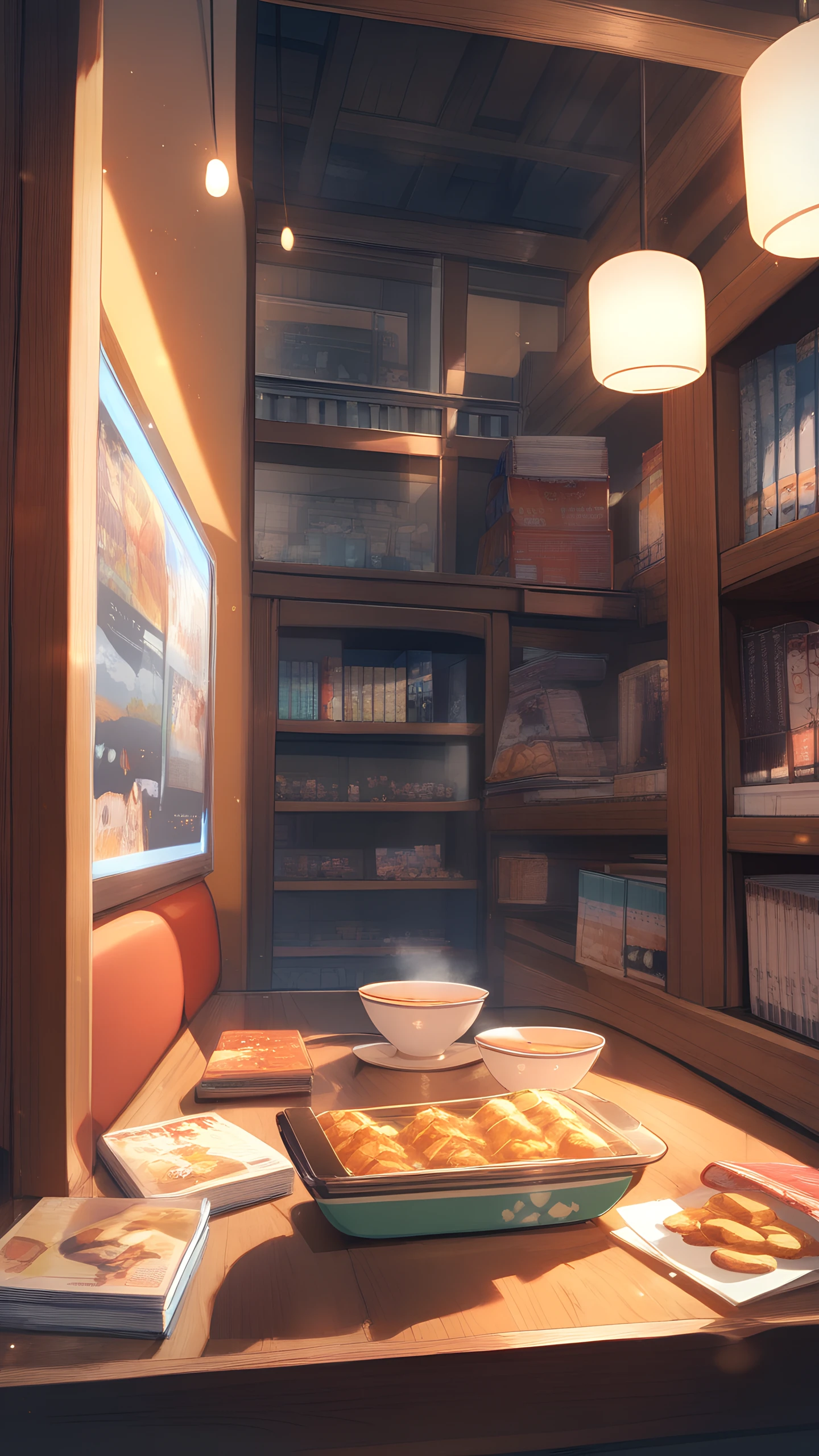Anime Wallpaper Manga Cafe Booth 1440×2560 anime wallpaper