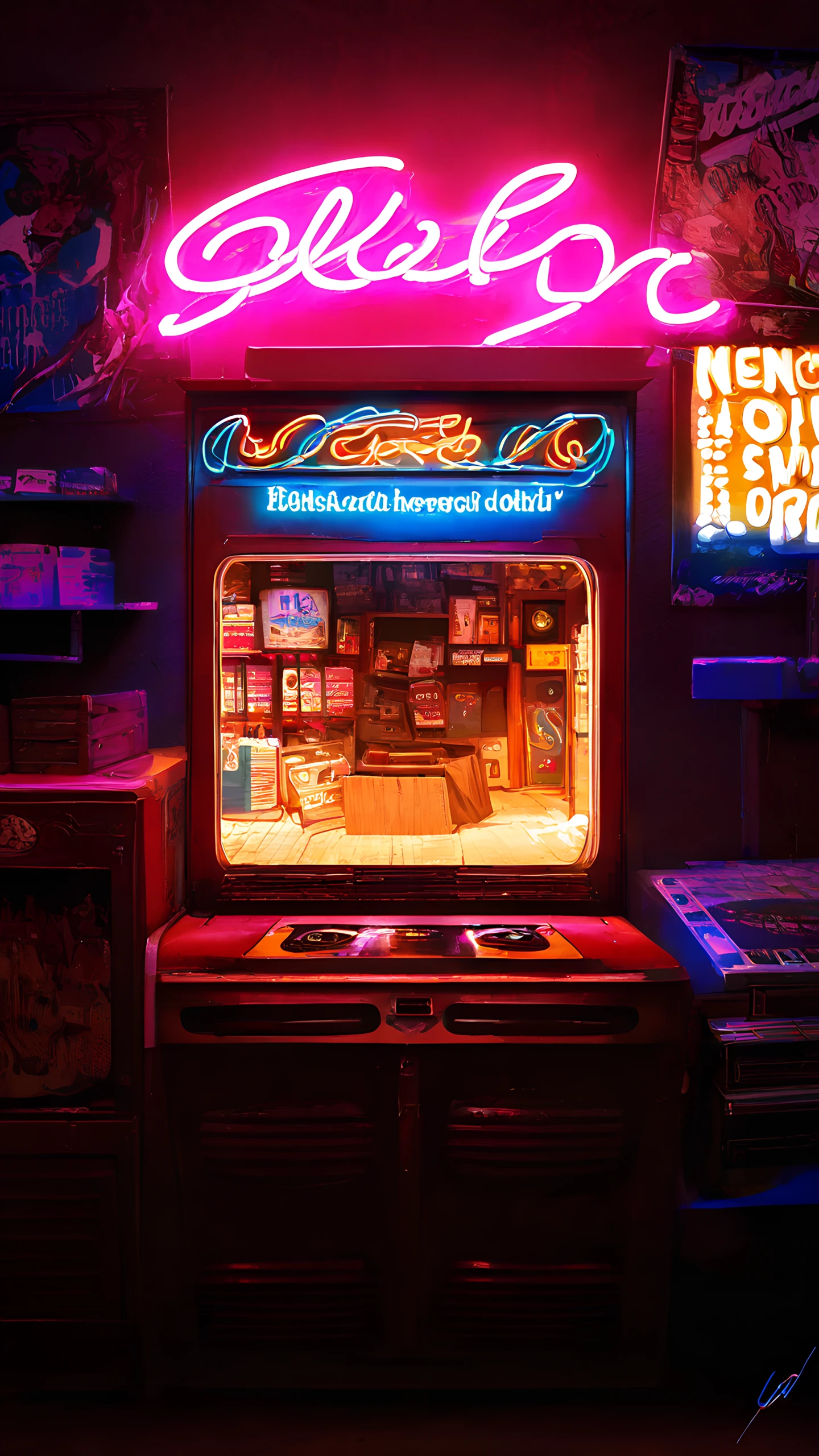 Anime Wallpaper Vinyl Record Shop 1440×2560 anime wallpaper