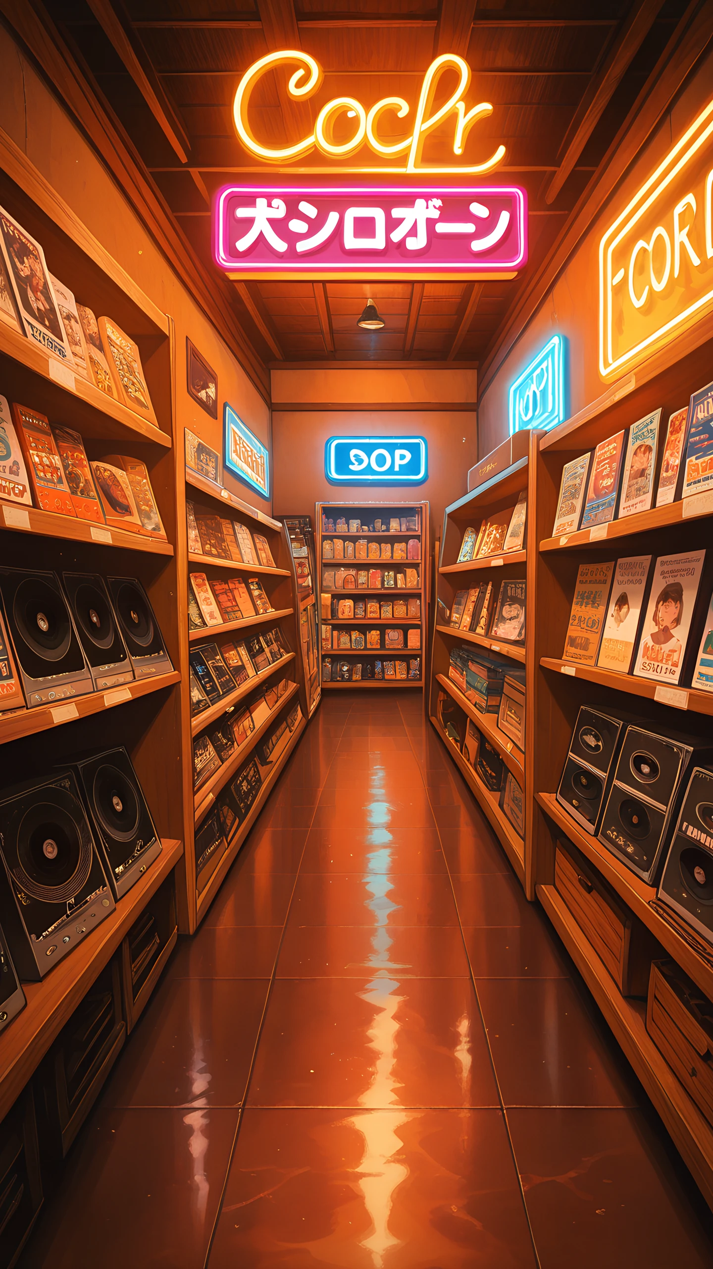 Anime Wallpaper Vinyl Record Shop 1440×2560 anime wallpaper